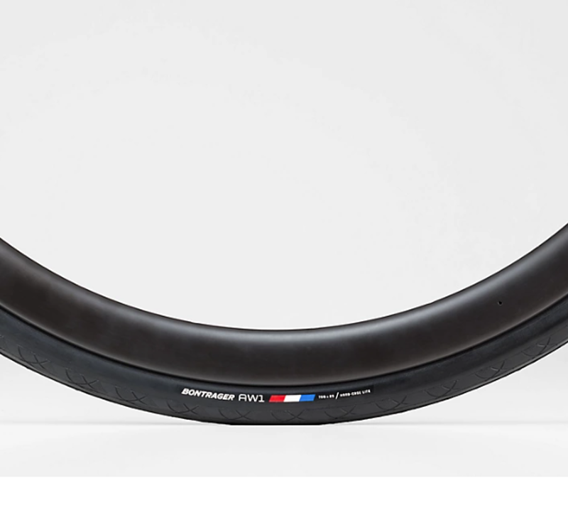 Bontrager AW1 Hard-Case Lite 700c Road Tyre in Black-2